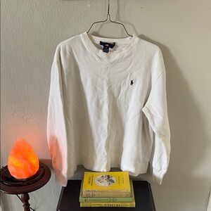 Polo Ralph Lauren White Crew Neck Sweater
